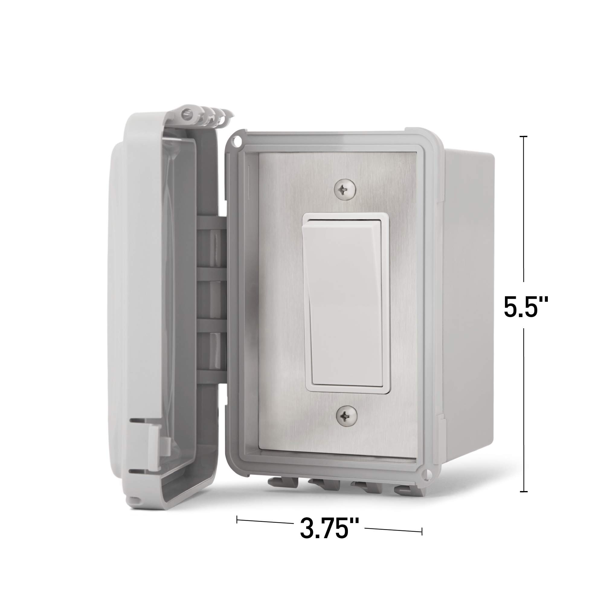Infratech Single On/Off Switch with Weatherproof Cover - Surface Mount Control for Outdoor Heating (Model 14-4420) - Perfect for Patio, Deck, and Poolside Heating Systems