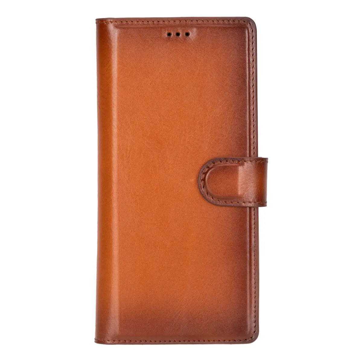 Premium Burnished Tan Magnetic Leather Wallet Case for Samsung Galaxy S25 Ultra - Slim Protective Cover with Card Slots for Everyday Use & Travel