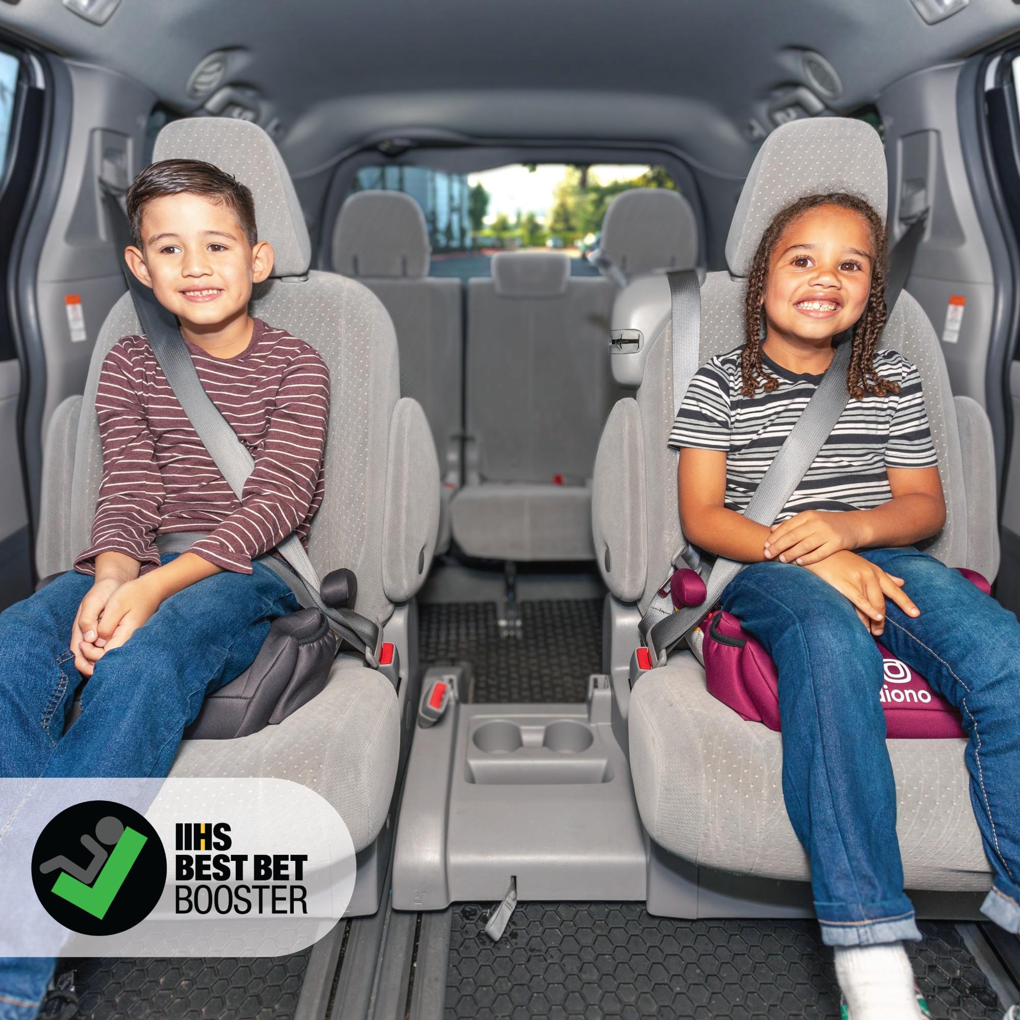 Diono Solana Backless Booster Car Seat for Kids - 2 Pack | Lightweight & Portable for Travel, School & Playdates | ASTM Certified Safety