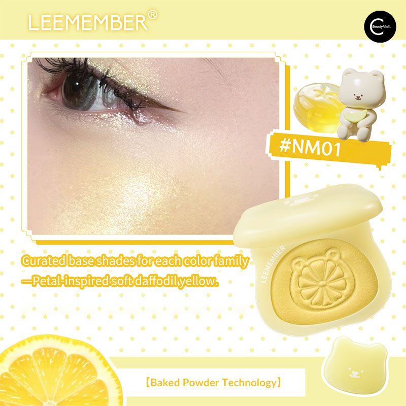 LEEMEMBER Lemon Drop Multi Glow Powder - Highlighter & Illuminating Makeup for Face & Body | Perfect for Parties, Festivals & Night Out Glam