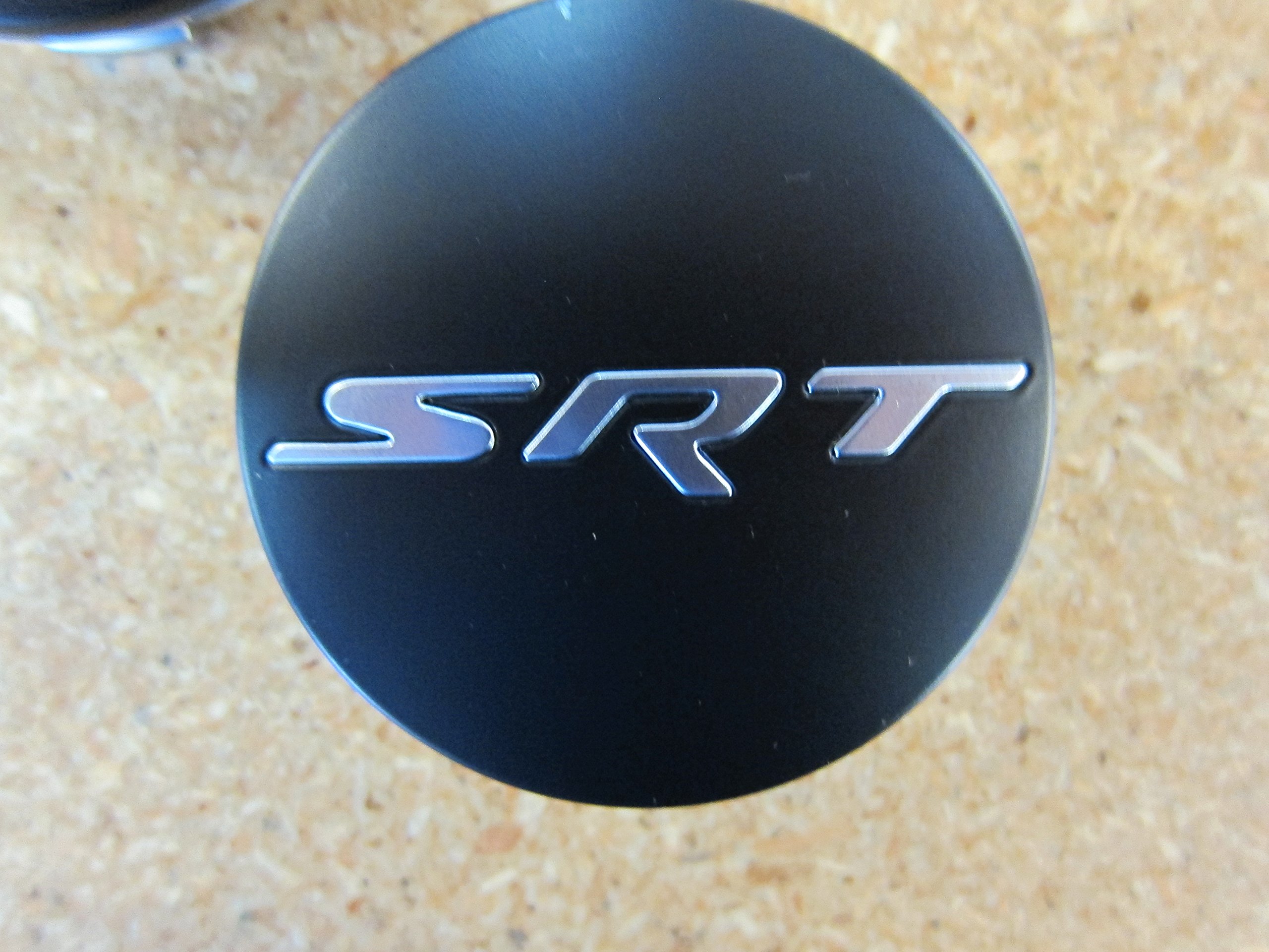 Mopar Dodge Challenger Charger Black SRT Wheel Center Cap Set of 4 OEM Replacement Parts - Perfect for Car Enthusiasts & Auto Restoration Projects