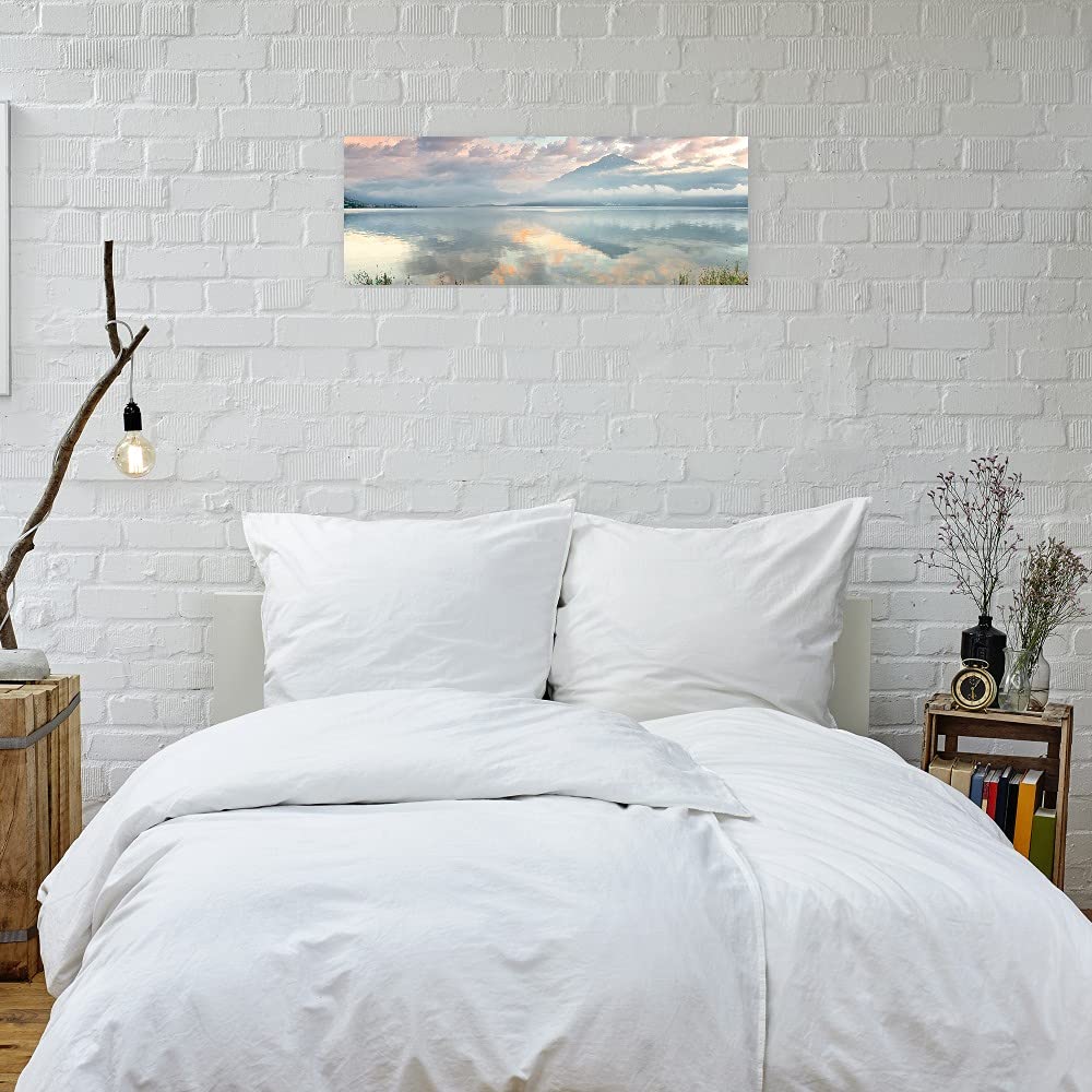 Fine Art Canvas Gravedona Lago Vista #1 by Alan Blaustein - 50x18 Inch Ready to Hang Wall Art for Living Room, Bedroom, Office & More - Modern Home Decor for Walls, Perfect for Gifts & Interior Design