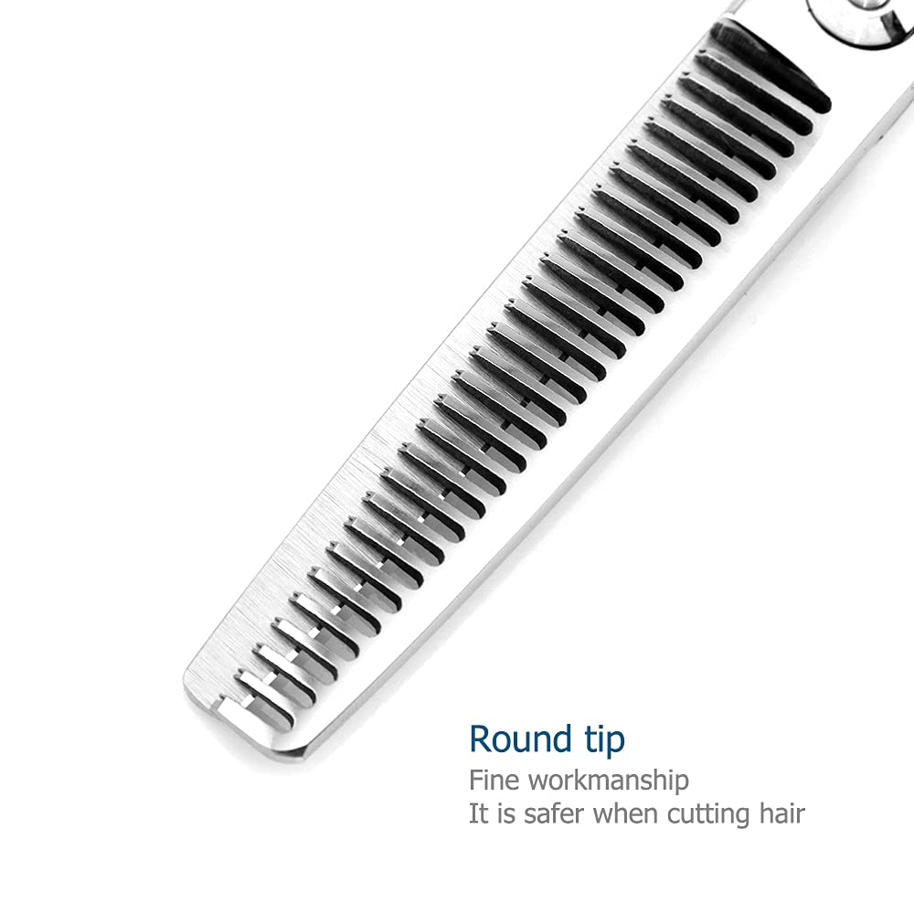 Professional 5.5 Inch Hair Thinning Shears - 440C Stainless Steel Barber Scissors with 28 Teeth & Rose Gold Handle (KINSARO) - Perfect for Women's Hair Styling, Salon Professionals & Home Haircuts