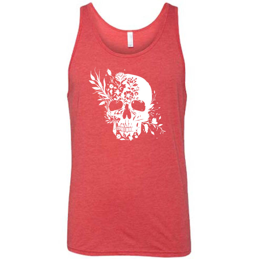 Floral Skull Print T-Shirt for Men & Women - Gothic Fashion, Streetwear, Halloween Costume - Perfect for Concerts, Parties, and Alternative Style Outfits