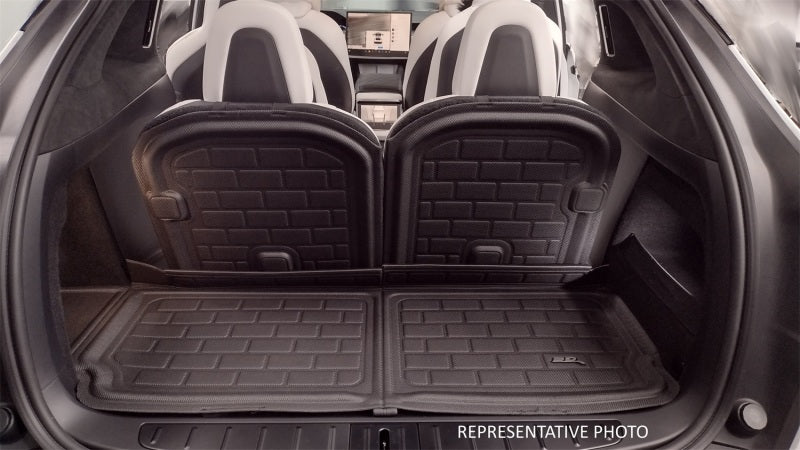 3D MAXpider 2023 Tesla Model Y 2nd Row Seatback Protector & Kagu Cargo Liner - Premium Black Car Accessories for Interior Protection | Perfect for Road Trips, Family Travel & Pet Owners