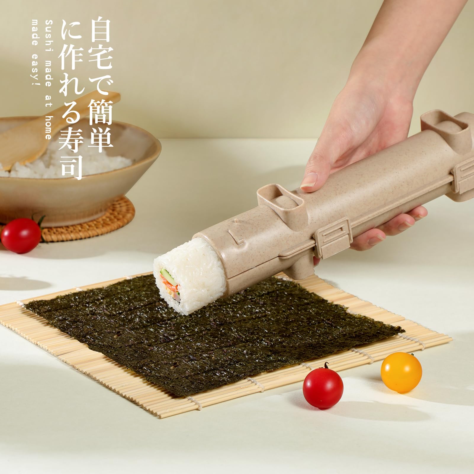 Delamu 20-in-1 Sushi Making Kit with Bamboo Mat, Chef Knife & Accessories - Complete DIY Sushi Roller Set for Home Chefs | Perfect for Parties, Date Nights & Japanese Cooking Enthusiasts