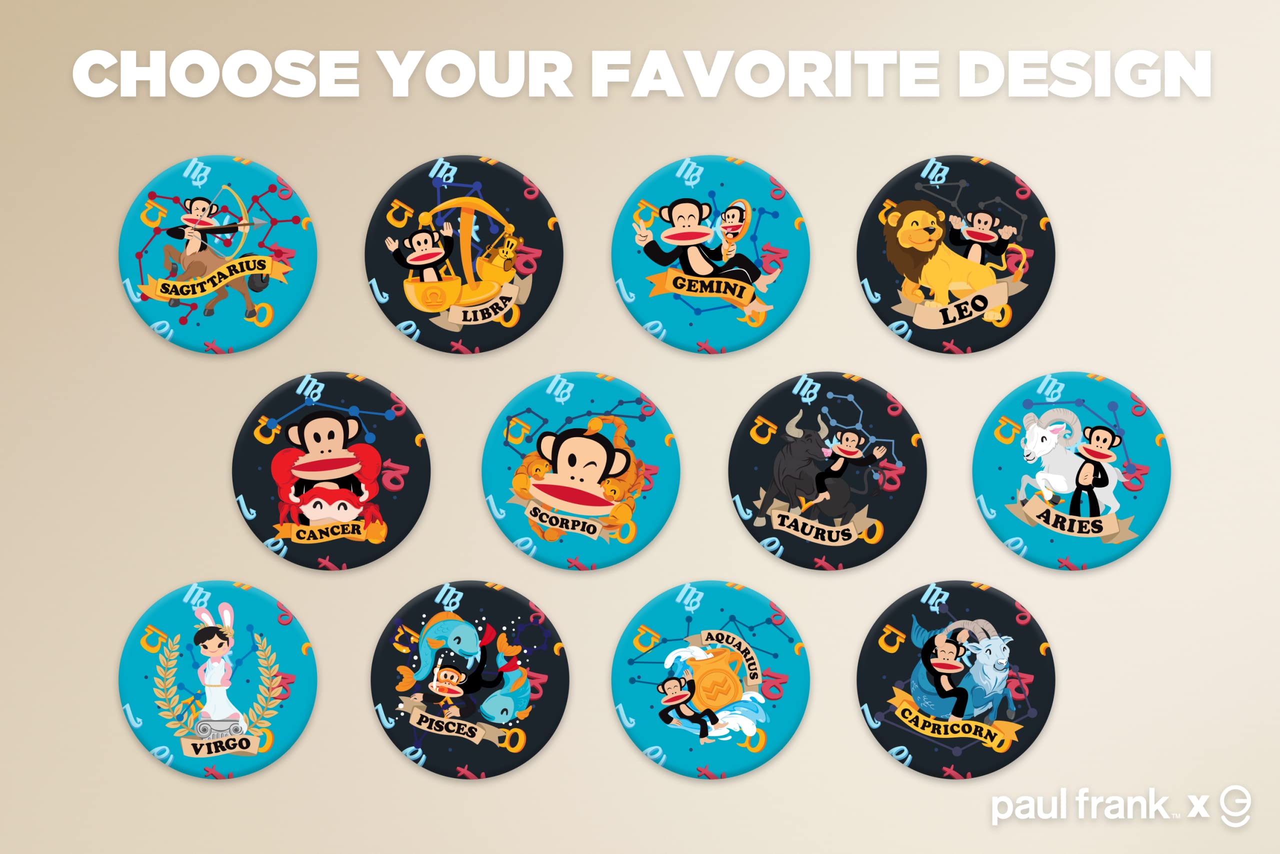 Personalized Paul Frank Zodiac PVC Decor for Nursery & Playroom | Party Supplies