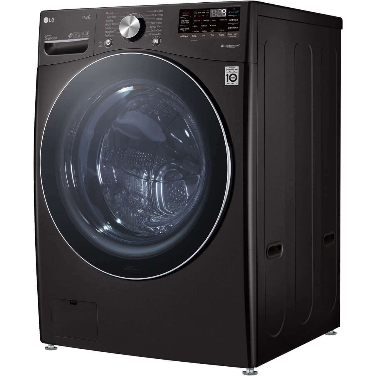 LG WM4200HBA 27 Inch 5.0 Cu.Ft Smart Front Load Washer - Energy Efficient Black Steel Laundry Machine for Home & Apartment Use