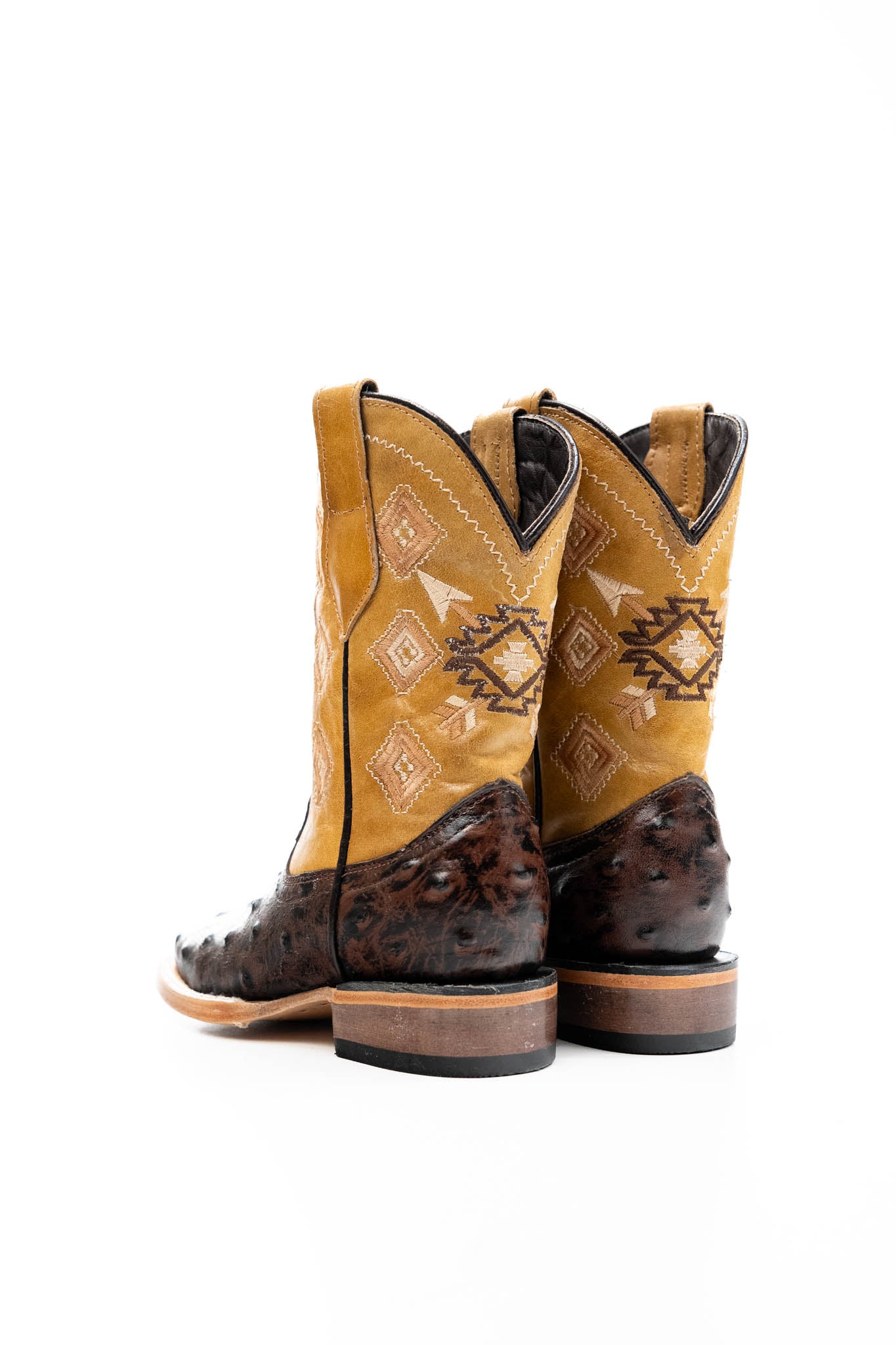 Little Ostrich Pro Rodeo Kids Boots - Western Style Cowboy Boots for Boys & Girls - Durable Leather Riding Boots for Rodeo, Horseback Riding & Country Fashion