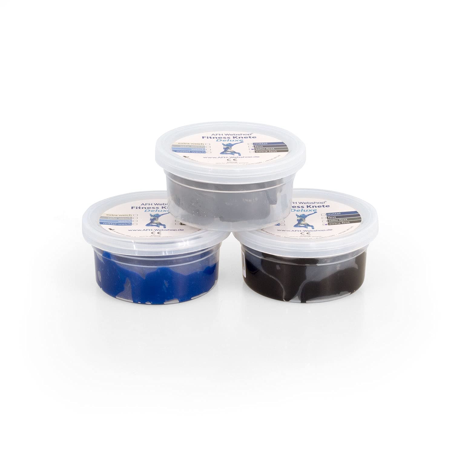 Premium Fitness Putty Deluxe - 85g (3-Pack Value Set) - Extra Firm Resistance for Hand Therapy, Grip Strength Training & Rehabilitation - Perfect for Athletes, Physical Therapy & Stress Relief