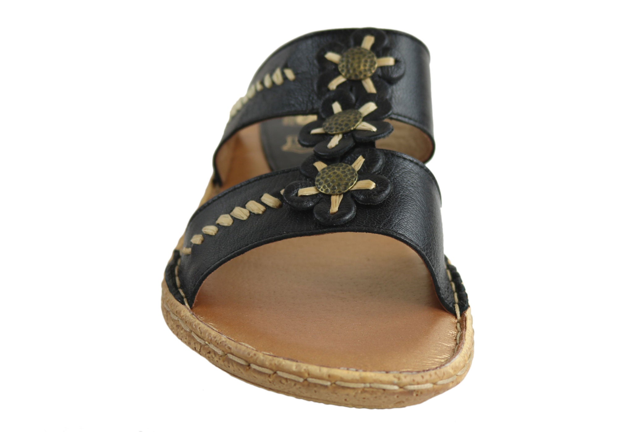 Country Jacks C391 Women's Comfort Sandals - Italian Made Leather Summer Sandals for Walking, Travel & Beach Vacations