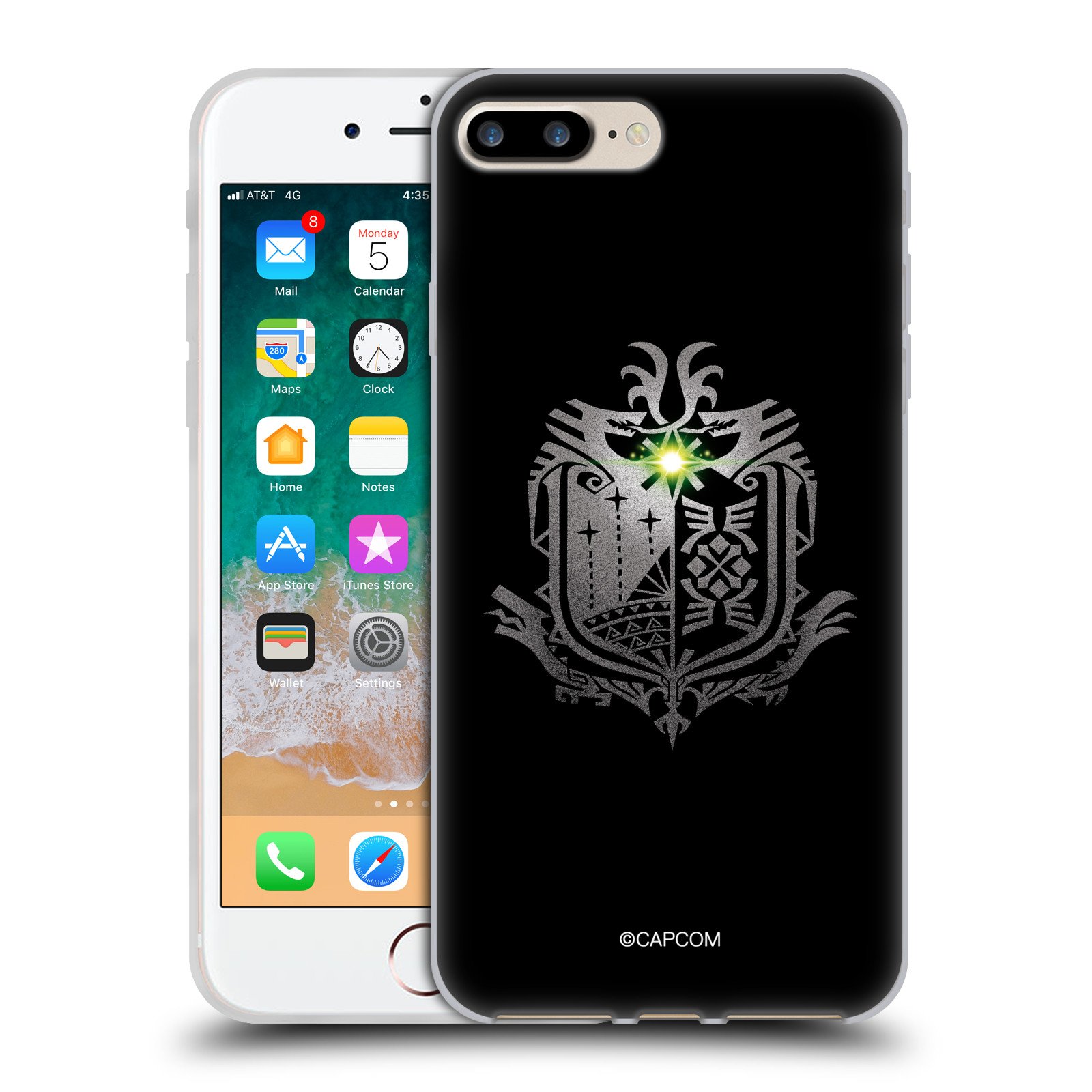 Head Case Designs Monster Hunter World iPhone 7 Plus/8 Plus Soft Gel Case - Durable Protection for Gaming & Outdoor Adventures