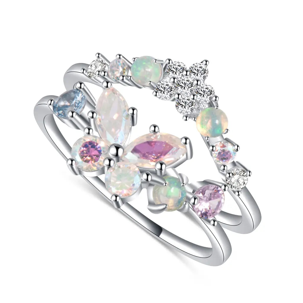 Enchanting Dew Drop Fairy Ring Set - Magical Garden Decor for Outdoor & Indoor Fairy Gardens, Perfect for Parties & Weddings