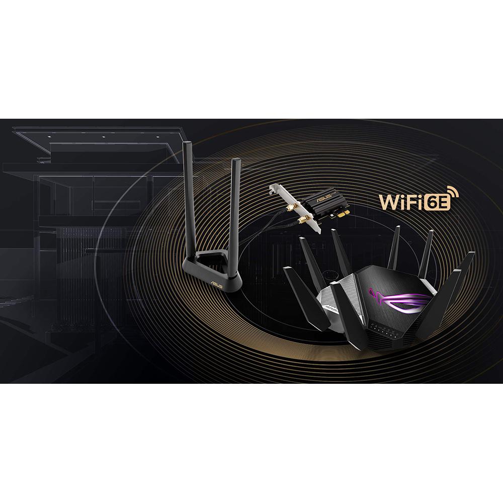 ASUS PCE-AXE58BT WiFi 6 PCIe Adapter Card - Dual Band 2.4GHz/5GHz, 802.11ax, Bluetooth 5.2, High-Speed Wireless Network Card for Gaming & Streaming PCs