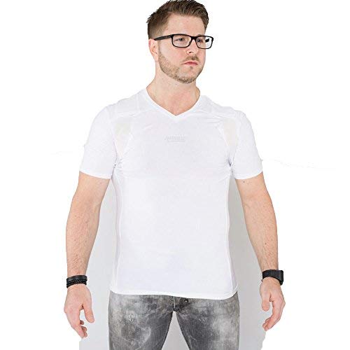 Adrenalease Posture Correction Shirt - Breathable Posture Support for Men & Women (White, Small) - Perfect for Office Work, Gaming & Back Pain Relief
