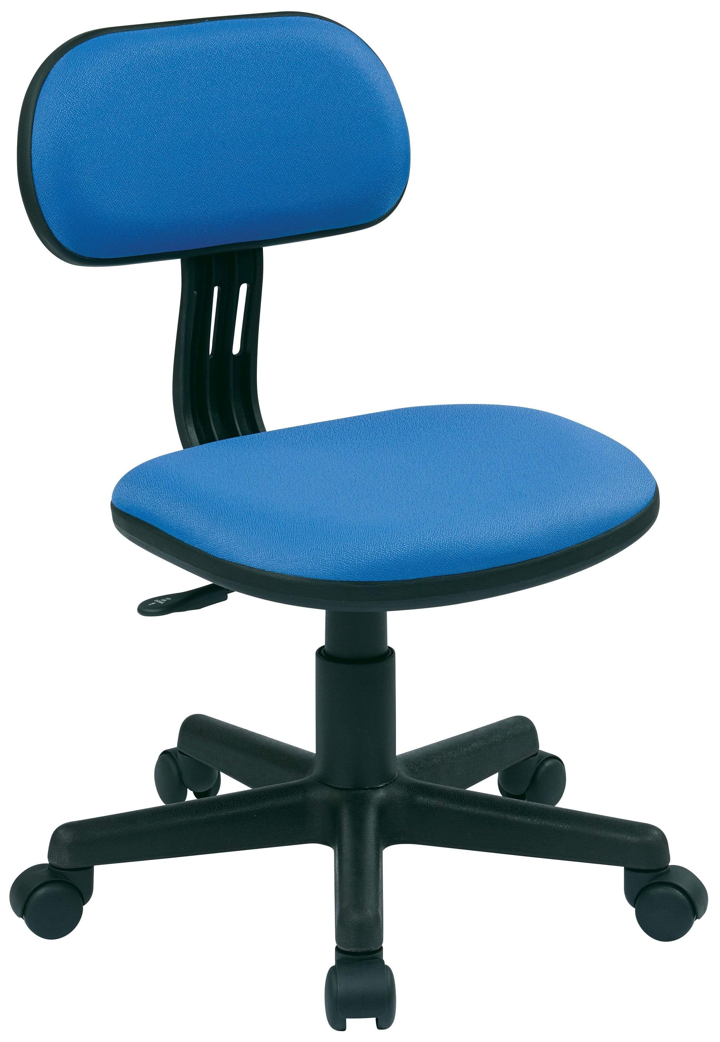Ergonomic Armless Swivel Task Chair by OSP Designs - 360° Rotation, Adjustable Height, Comfortable Office Chair for Home & Workspace - Perfect for Small Spaces, Workstations & Study Areas