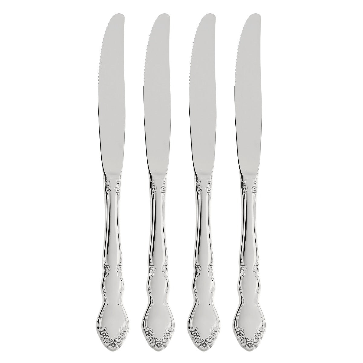 Premium Dover Dinner Knife Set of 4 - Stainless Steel Cutlery for Fine Dining, Restaurant & Home Use - Elegant Tableware for Dinner Parties & Special Occasions