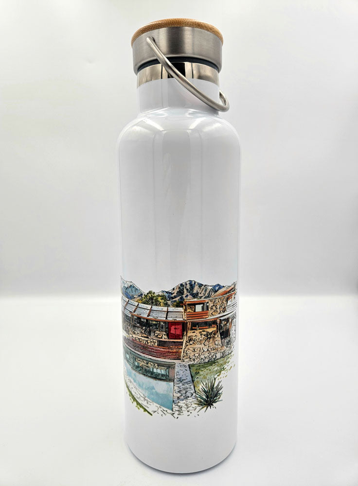 Taliesin West Store Insulated Stainless Steel Water Bottle - 20oz Leak Proof, BPA Free, Keeps Drinks Cold/Hot for 24 Hours - Perfect for Hiking, Gym & Office Use