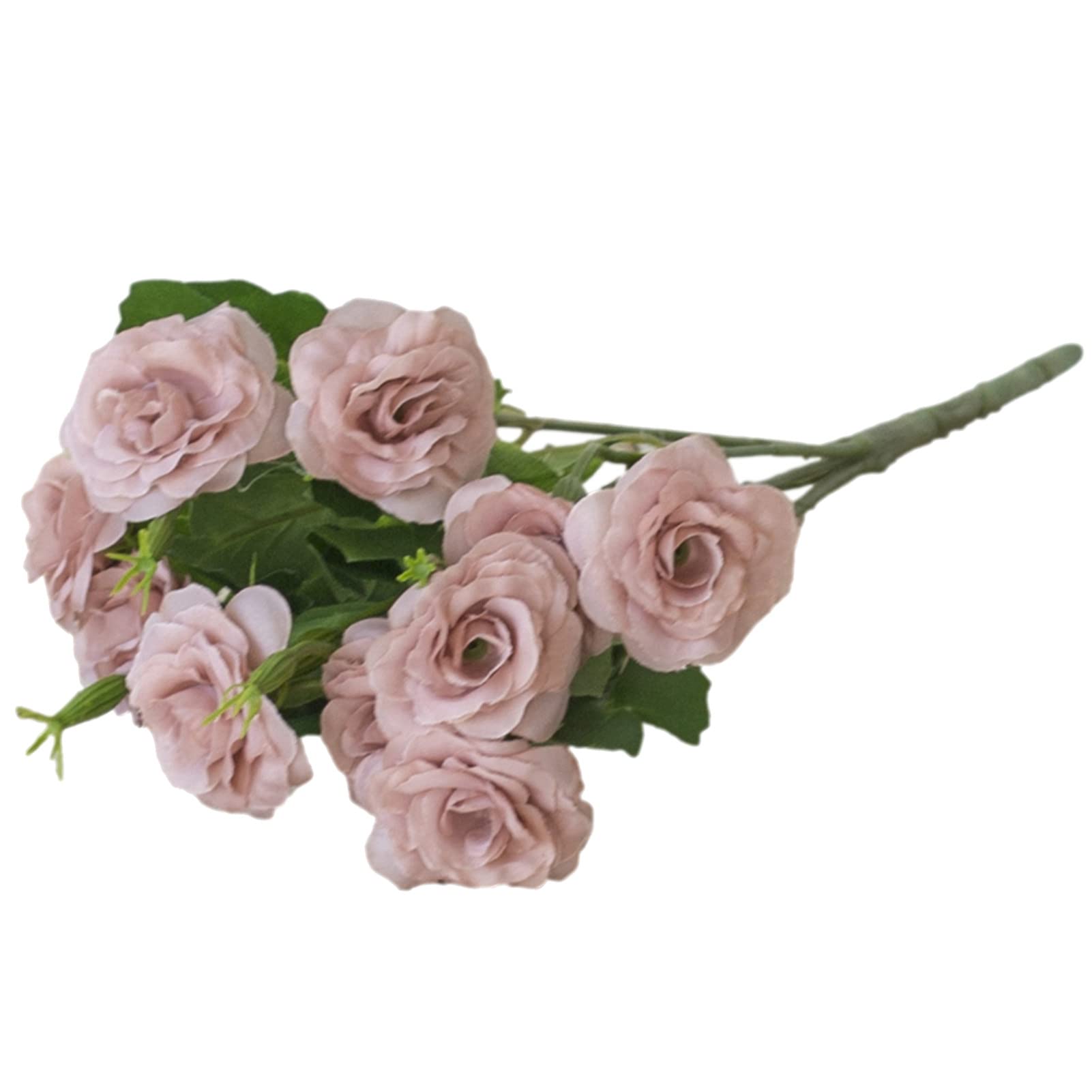 10 Pack Artificial Silk Rose Flowers - Realistic Faux Plastic Roses for Home Decor, Wedding Centerpieces, Office Desk & Tabletop Arrangements