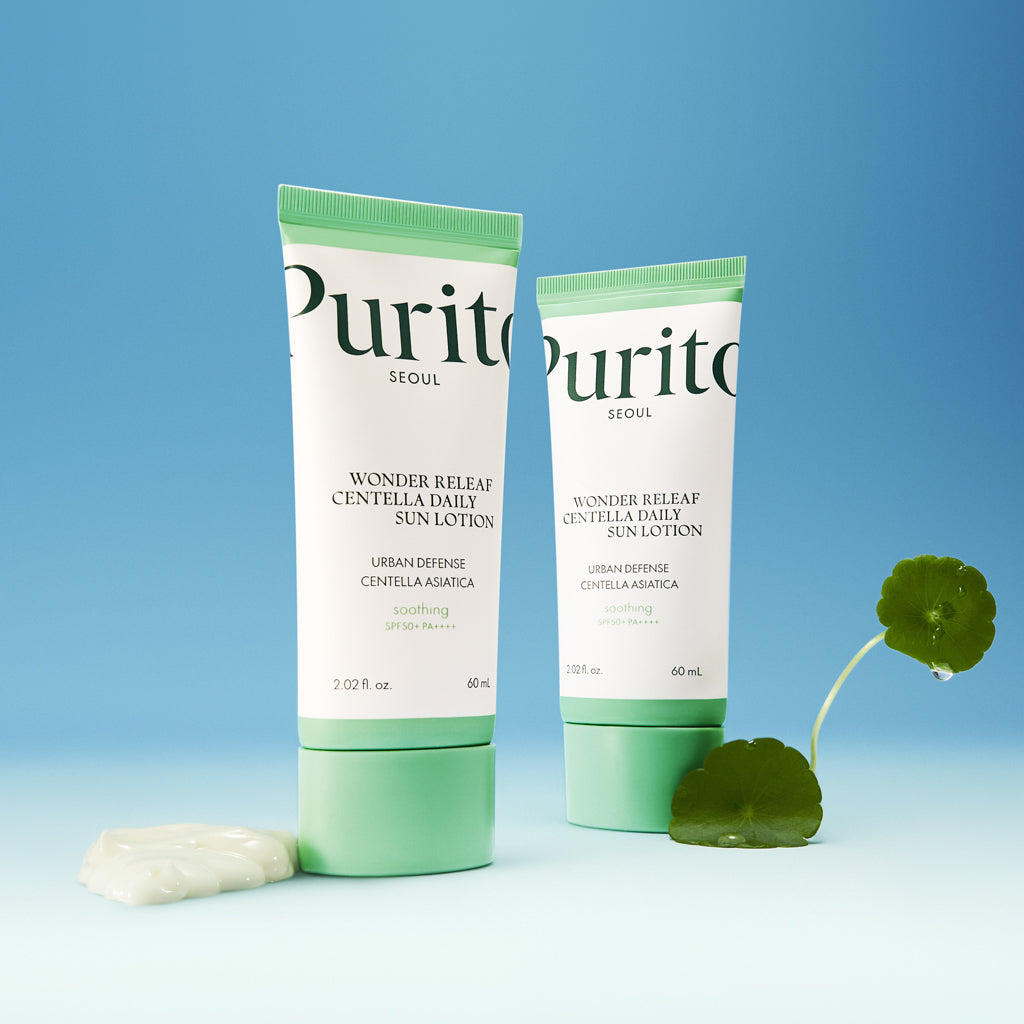PURITO Wonder Releaf Centella Daily Sun Lotion SPF50+ PA++++ 60ml | Korean Sunscreen for Face | Lightweight, Non-Greasy Sun Protection | Perfect for Daily Use & Outdoor Activities