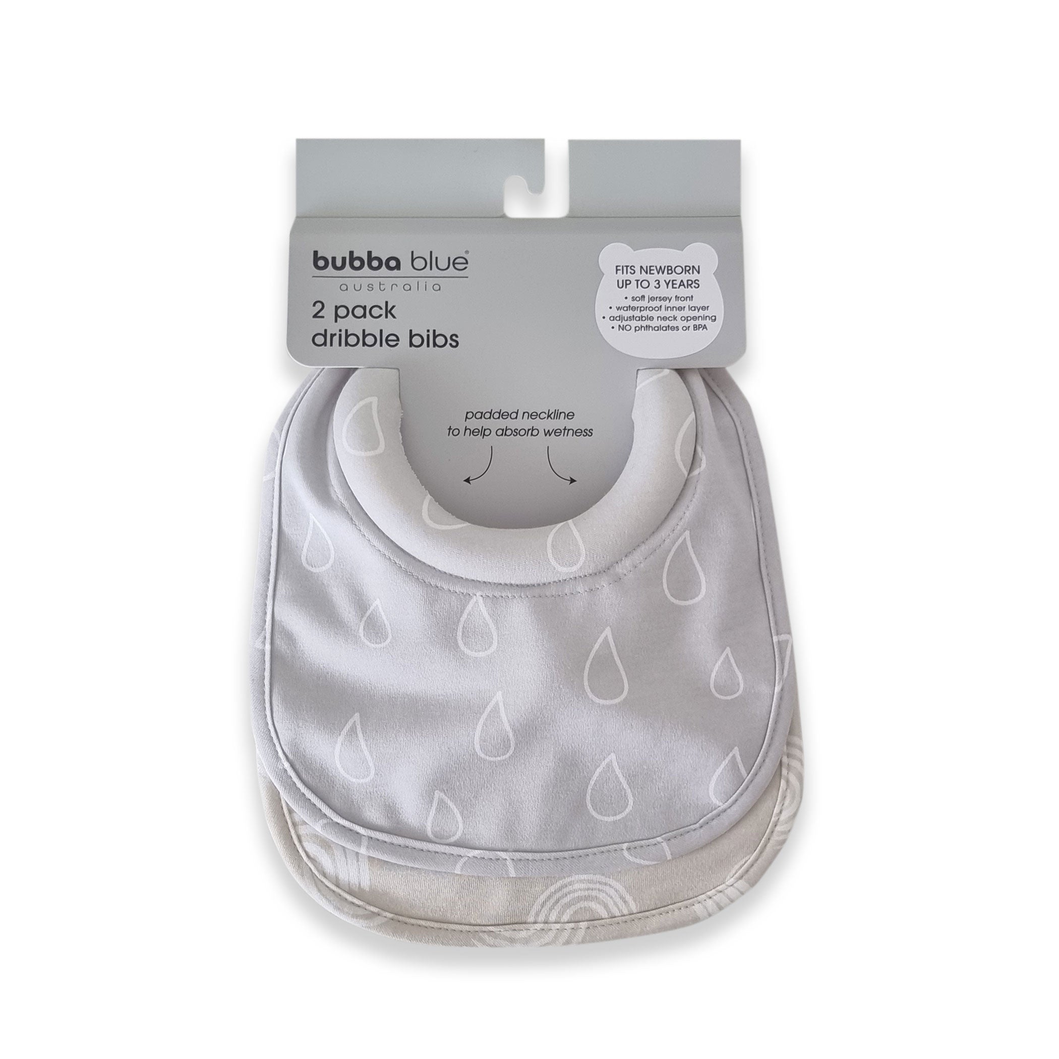 Nordic Style 2-Pack Baby Dribble Bibs - Soft Cotton Drool Bibs for Infants (Grey/Sand) - Perfect for Feeding, Teething & Everyday Use