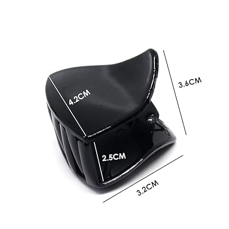 KROGER 6-Pack Black Plastic Hair Claw Clips for Women & Girls - Medium Size Trendy Hair Clips for Ponytail, Bun & Updo Hairstyles - Perfect for Daily Use, Work, School & Special Occasions