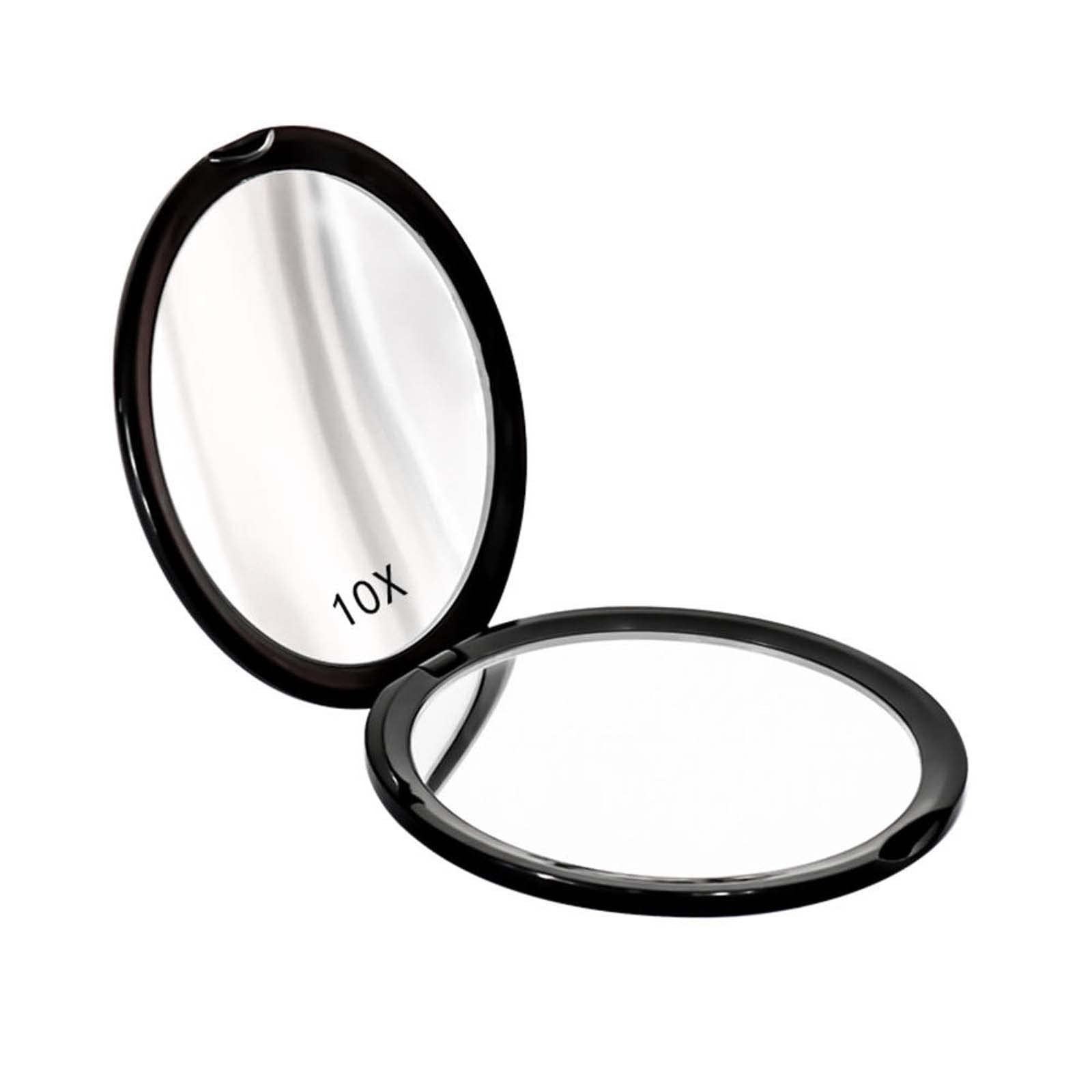 FSYEEL Double Sided Travel Makeup Mirror - 1X & 10X Magnifying with Plain Mirror, Portable Pocket Cosmetic Mirror for Women & Men | Perfect for Home, Travel, Makeup, Skincare & Grooming