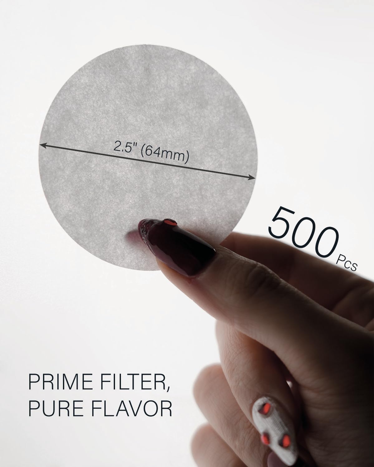 500-Count Round Disposable Coffee Filters - Compatible with Aeropress Coffee Makers, Perfect for Brewing Tea and Coffee at Home, Office or Camping
