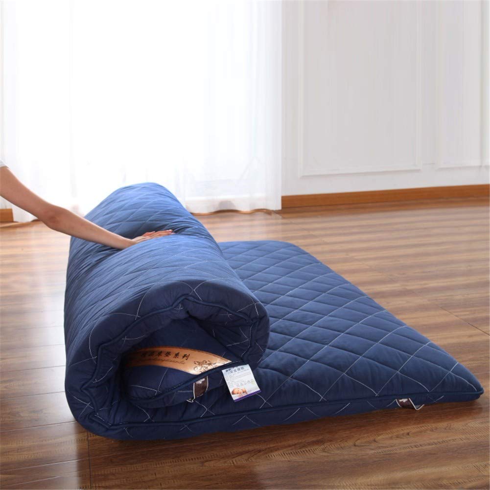 12CM Thick Premium Mattress Pad - Japanese Style Futon Tatami Cushion - Foldable Floor Mattress for Living Room, Dorm, Camping & Travel - Portable Sleeping Pad (71x79inch) - Ideal for Small Spaces, Guest Beds & Temporary Sleeping Solutions