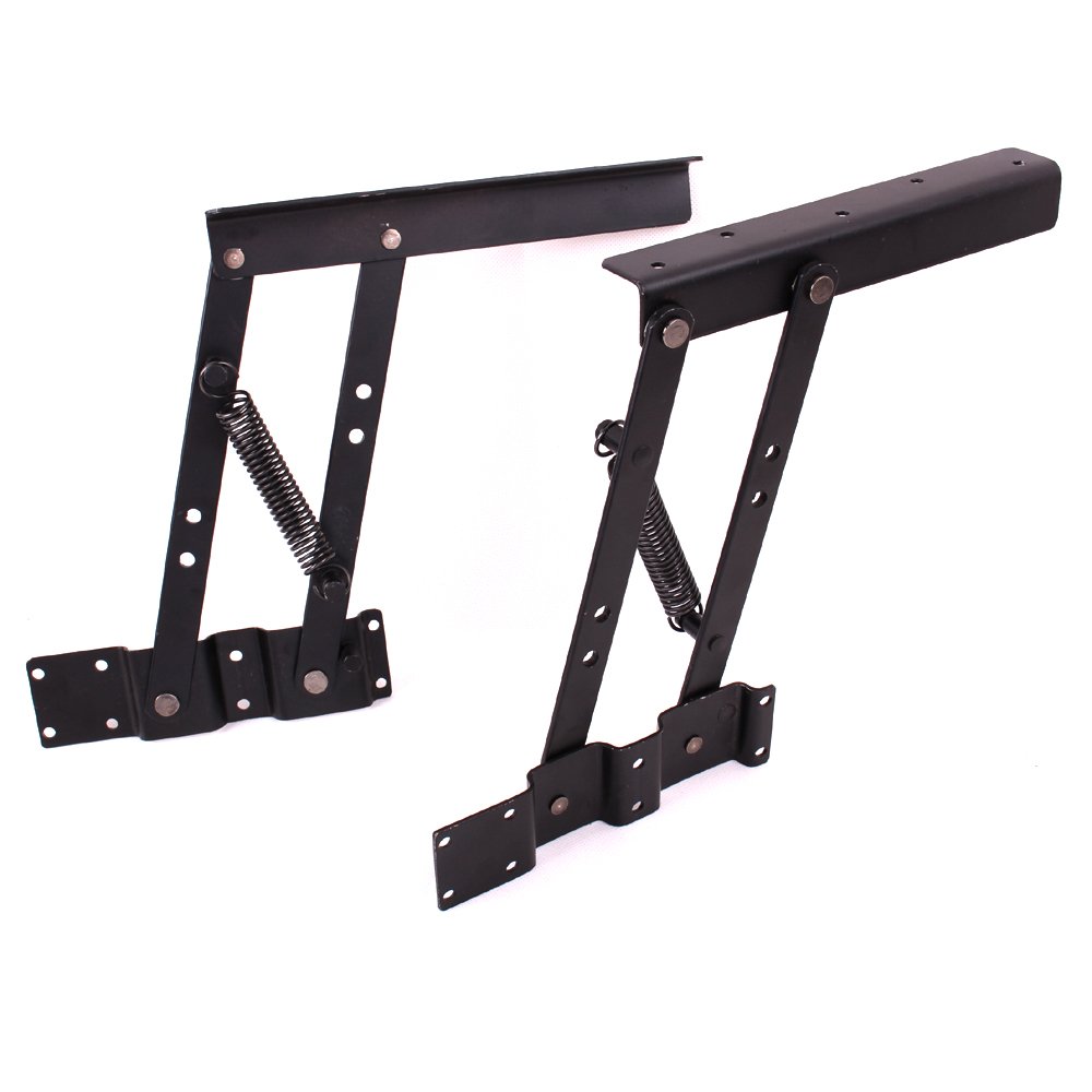 Modern Coffee Table Lift Mechanism - Black Spring Hinge for Furniture & DIY Projects