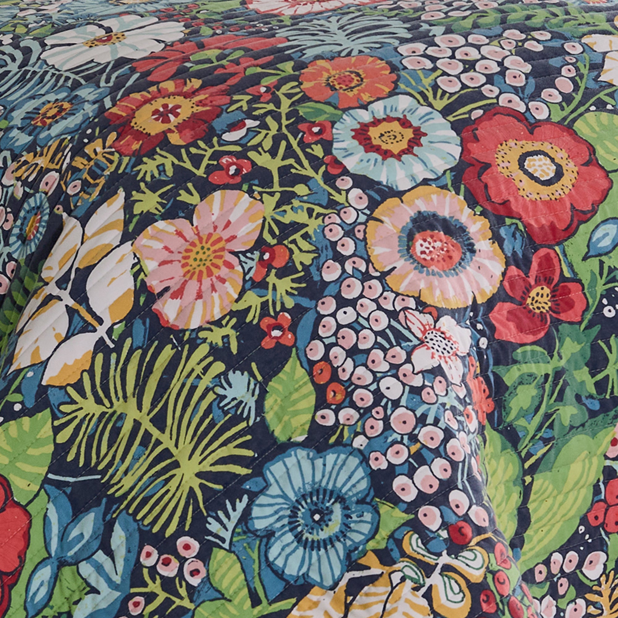 Luxury Night Garden Quilt Set - Queen Size Bedding with Floral Design, Soft Microfiber Comforter for Cozy Sleep - Perfect for Master Bedroom, Guest Room & Airbnb Stays