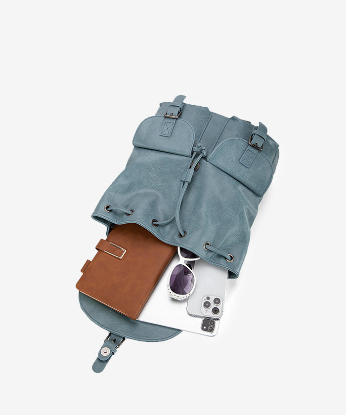 Montana West Buckle Backpack for Women - Stylish Leather Backpack Purse with Adjustable Straps - Perfect for Work, Travel & Everyday Use