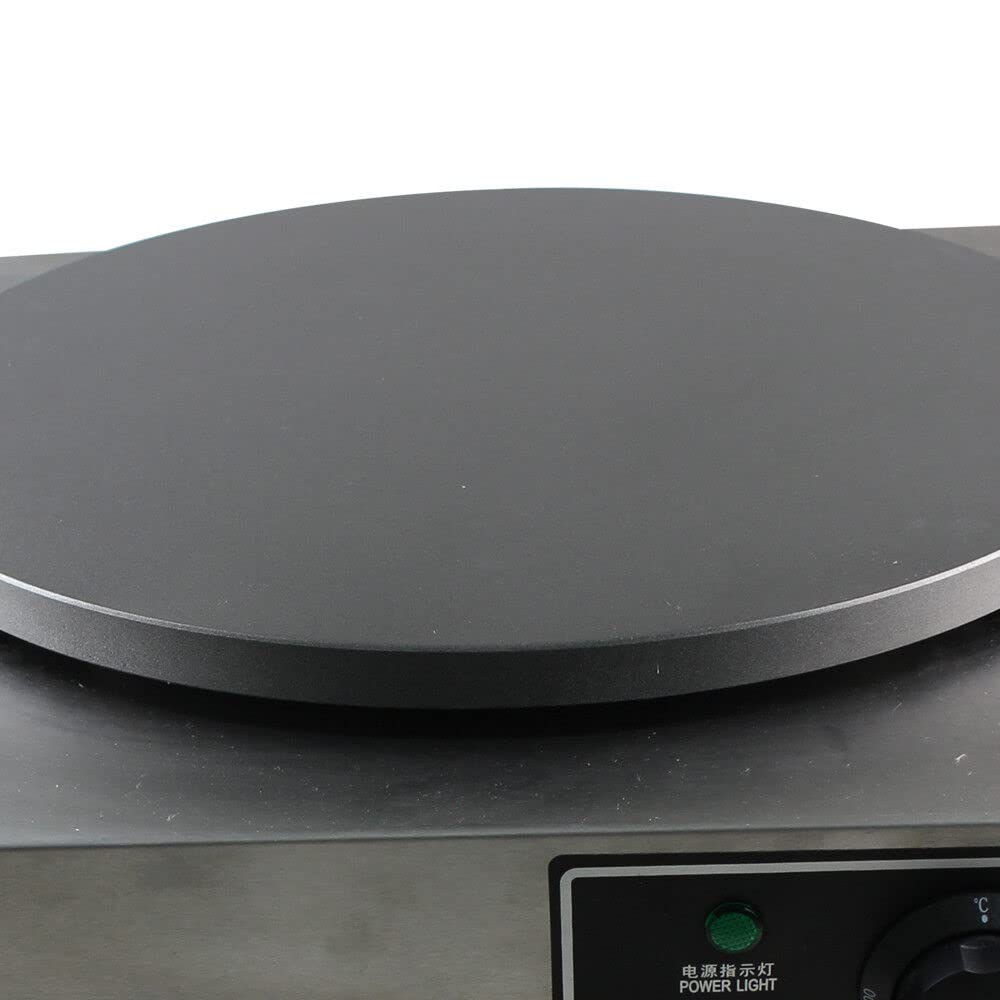Commercial Crepe Maker Machine 16 Inch - 3000W Heavy Duty Round Pancake Griddle with Cast Iron Cooking Surface & Food-Grade Non-Stick Coating, Indicator Lights - Perfect for Restaurants, Cafes, Breakfast Buffets & Catering Businesses