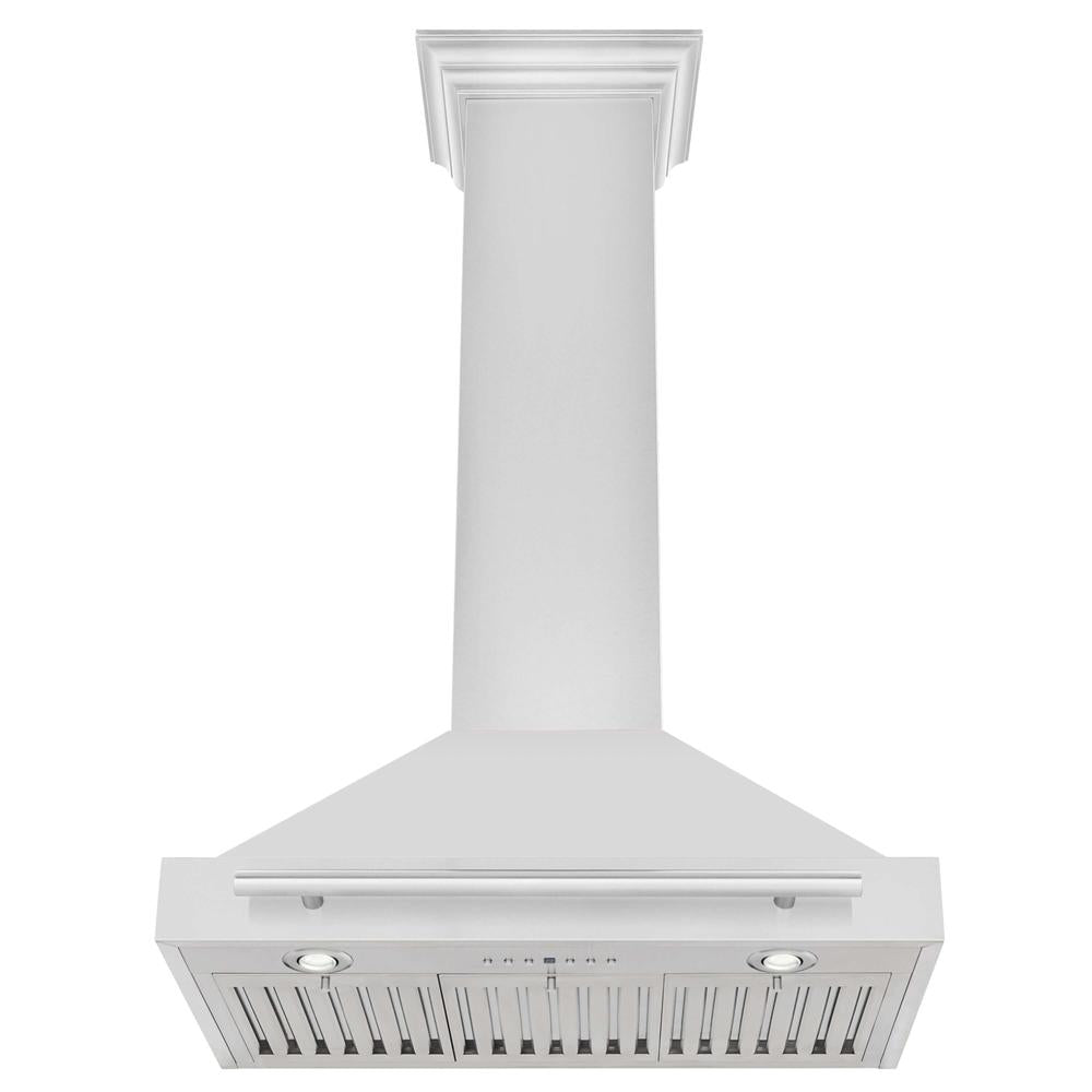 ZLINE 30 Inch Convertible Stainless Steel Range Hood - Professional Kitchen Vent with Stainless Steel Handle & Multiple Color Options (KB4STX 30) - Perfect for Modern Home Kitchens & Restaurant Style Cooking