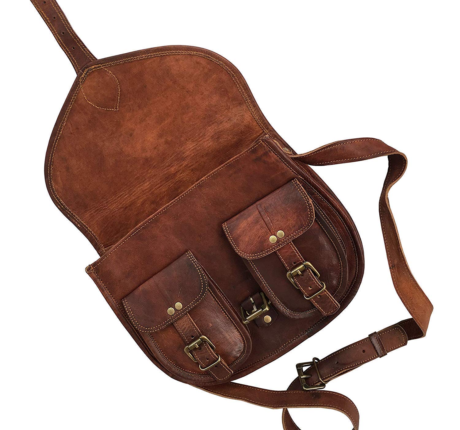 14 Inch Genuine Leather Purse for Women - Stylish Shoulder Bag & Crossbody Satchel - Ladies Tote Handbag for Work, Travel & Everyday Use