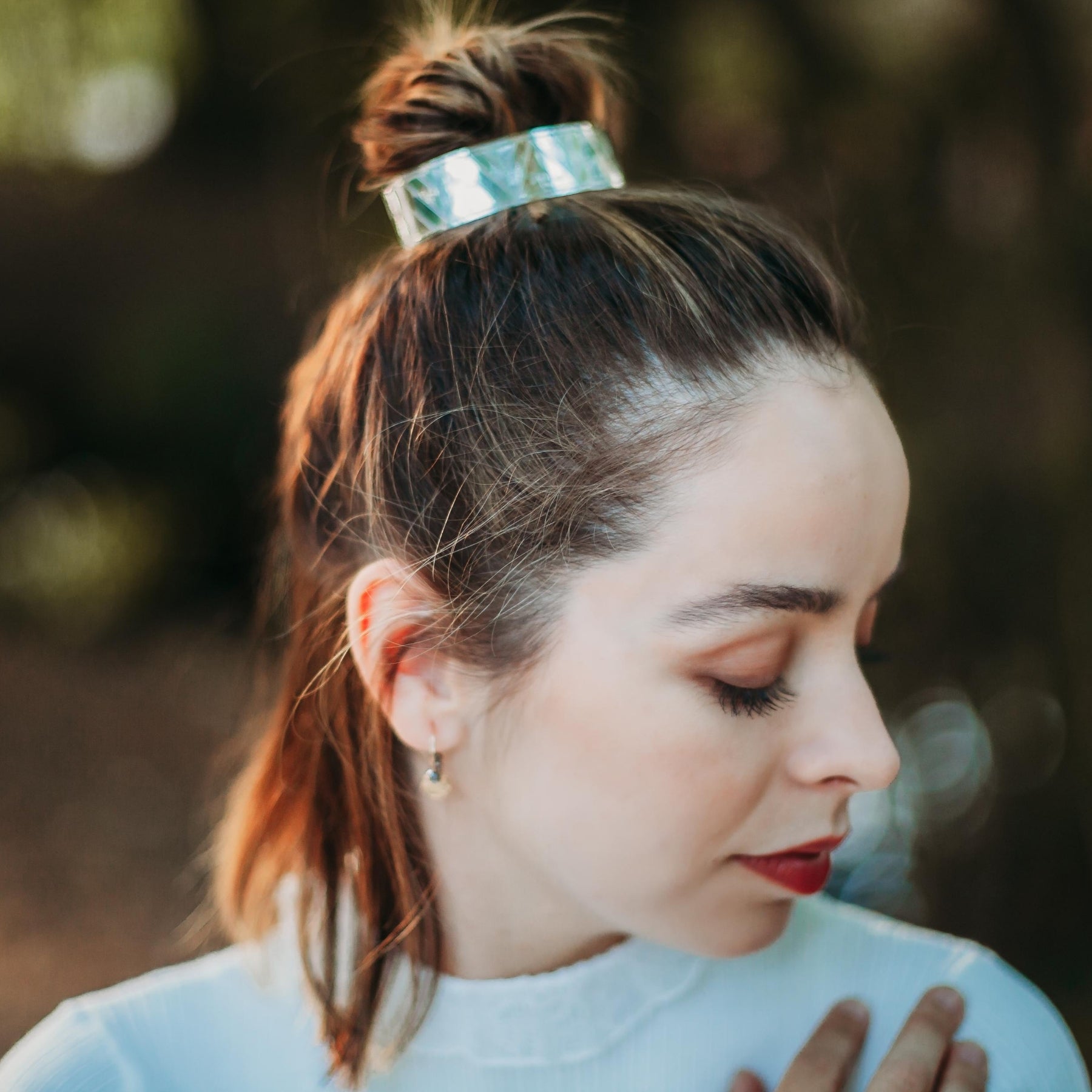Stylish Silver Bun Cuff Hair Accessory for Women - Perfect for Weddings, Parties & Everyday Elegance