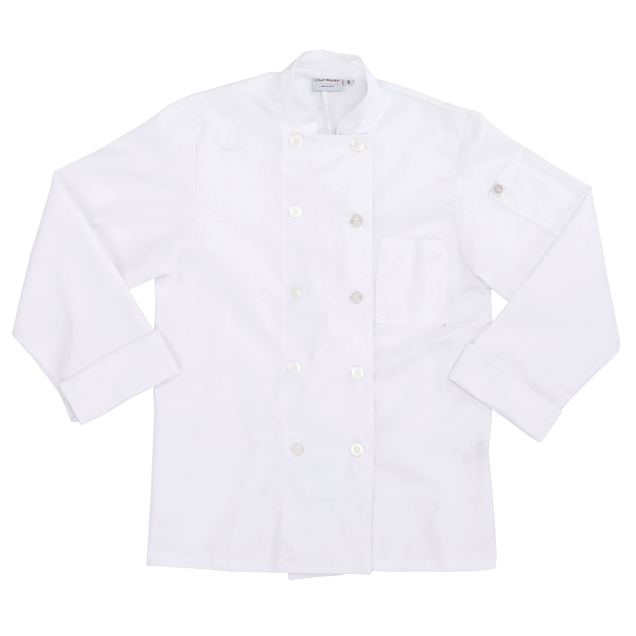 Chef Works Men's Le Mans Chef Coat - Professional White Kitchen Jacket for Cooking, Baking & Culinary Arts - Perfect for Chefs, Bakers & Restaurant Staff