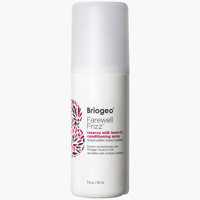 Briogeo Farewell Frizz Rosarco Milk Leave-In Conditioner Spray | 5 oz | Frizz Control & Hair Hydration | Perfect for Dry, Damaged & Curly Hair | Salon-Quality Hair Care at Home