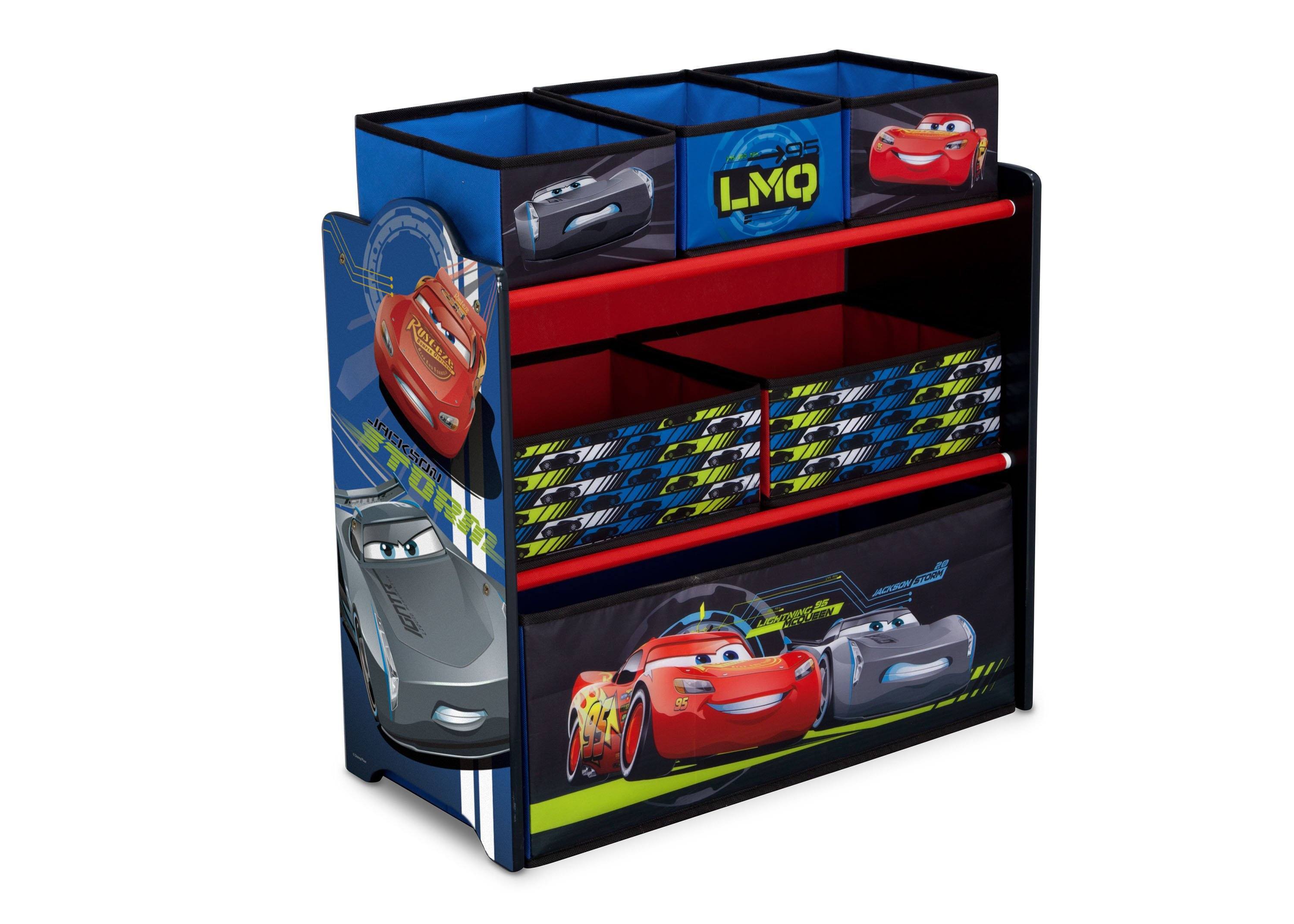 Best Cars Multi Bin Toy Organizer for Kids - 6 Compartment Storage Solution for Cars Toys, LEGO & Playroom Organization - Perfect for Bedroom, Playroom & Daycare Storage