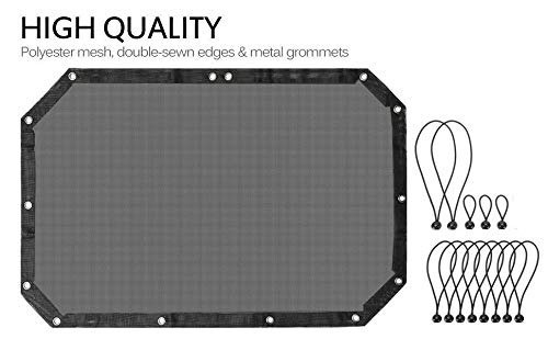 Jeep Wrangler JK JKU Unlimited Rubicon Sahara Sport Mesh Sun Shade Top Cover - UV Protection & Breathable Mesh for Off-Road & Summer Driving