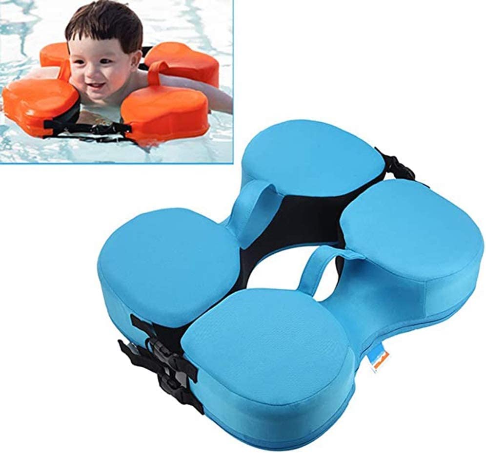 OMKUOSYA Baby Swimming Pool Float Ring - Safe Infant Swim Trainer for Kids 0-3 Years | Neck Support Donut Floatie | Toddler Swim Aid for Learning & Water Play | Perfect for Pool, Beach & Bath Time (Color: 1)