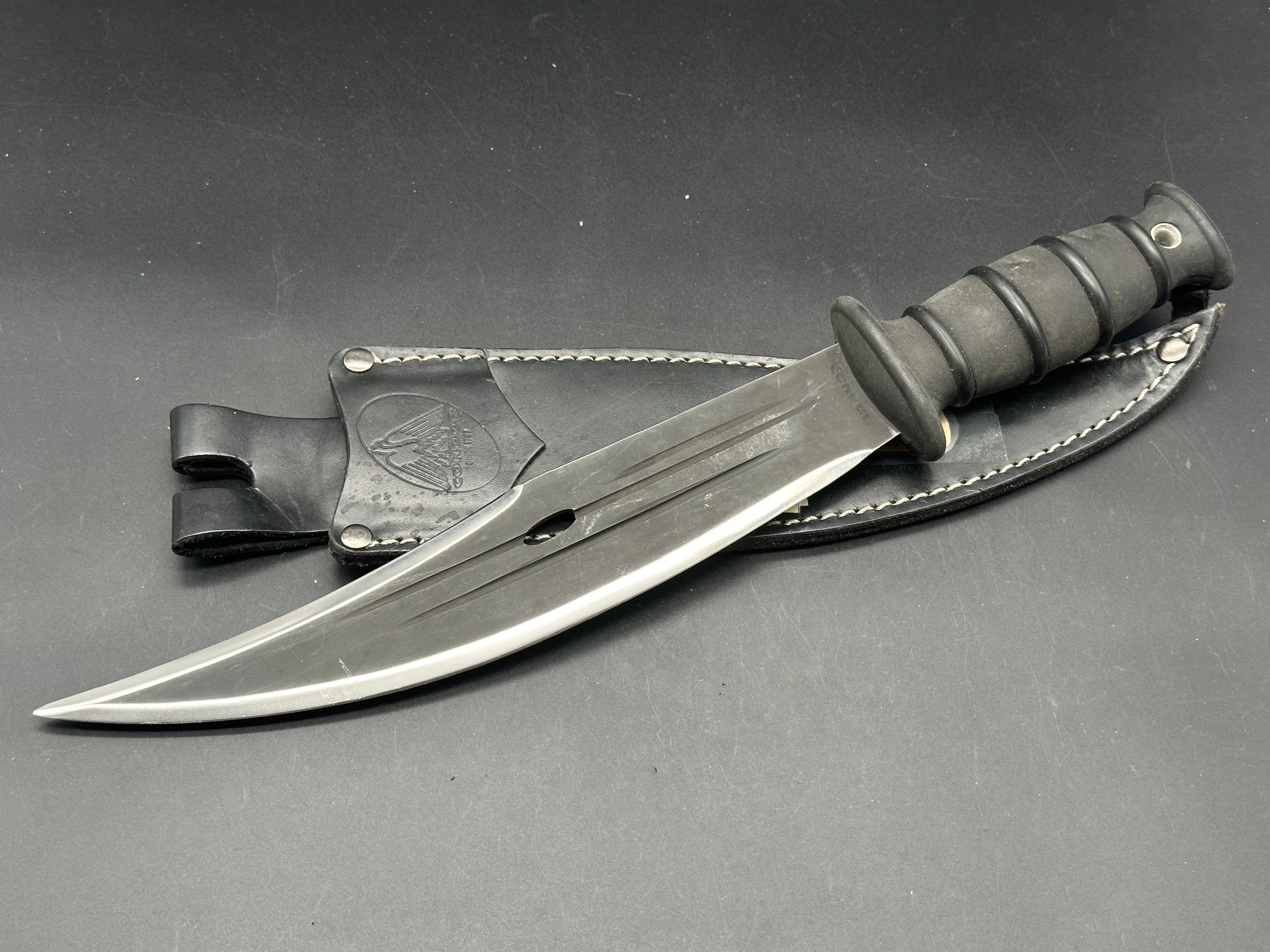 Condor Jungle Bowie Knife - High Carbon Steel Survival Knife for Outdoor Camping, Hunting & Bushcraft | Tactical Fixed Blade with Sheath | Perfect for Hiking, Adventure & Survival Gear