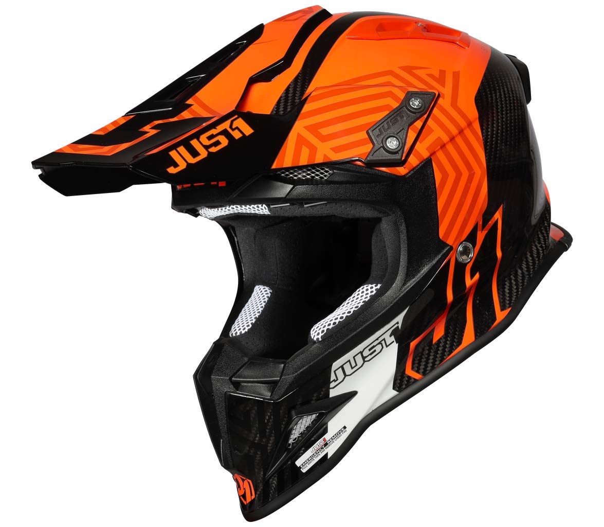 Just1 Racing J12 Syncro Carbon Fiber MX Off-Road Motocross Helmet - Lightweight & Durable for Trail Riding, Motocross Racing & Adventure Biking