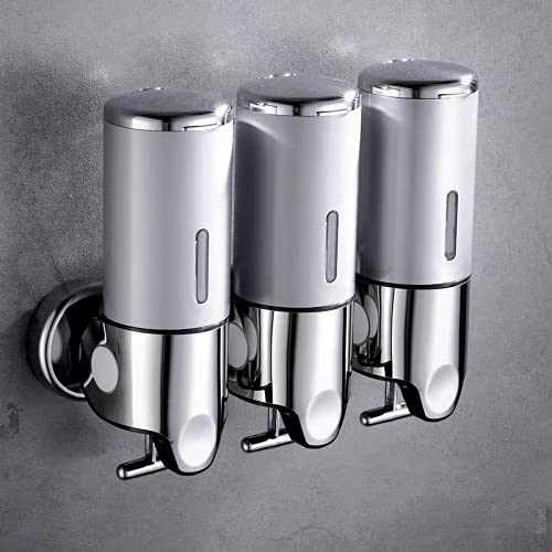 CAJYILIAO Wall Mounted Foam Soap Dispenser - Manual Push Hand Sanitizer & Shower Gel Dispenser for Bathroom, Hotel, and Kitchen - Easy to Install & Hygienic Liquid Soap Collector