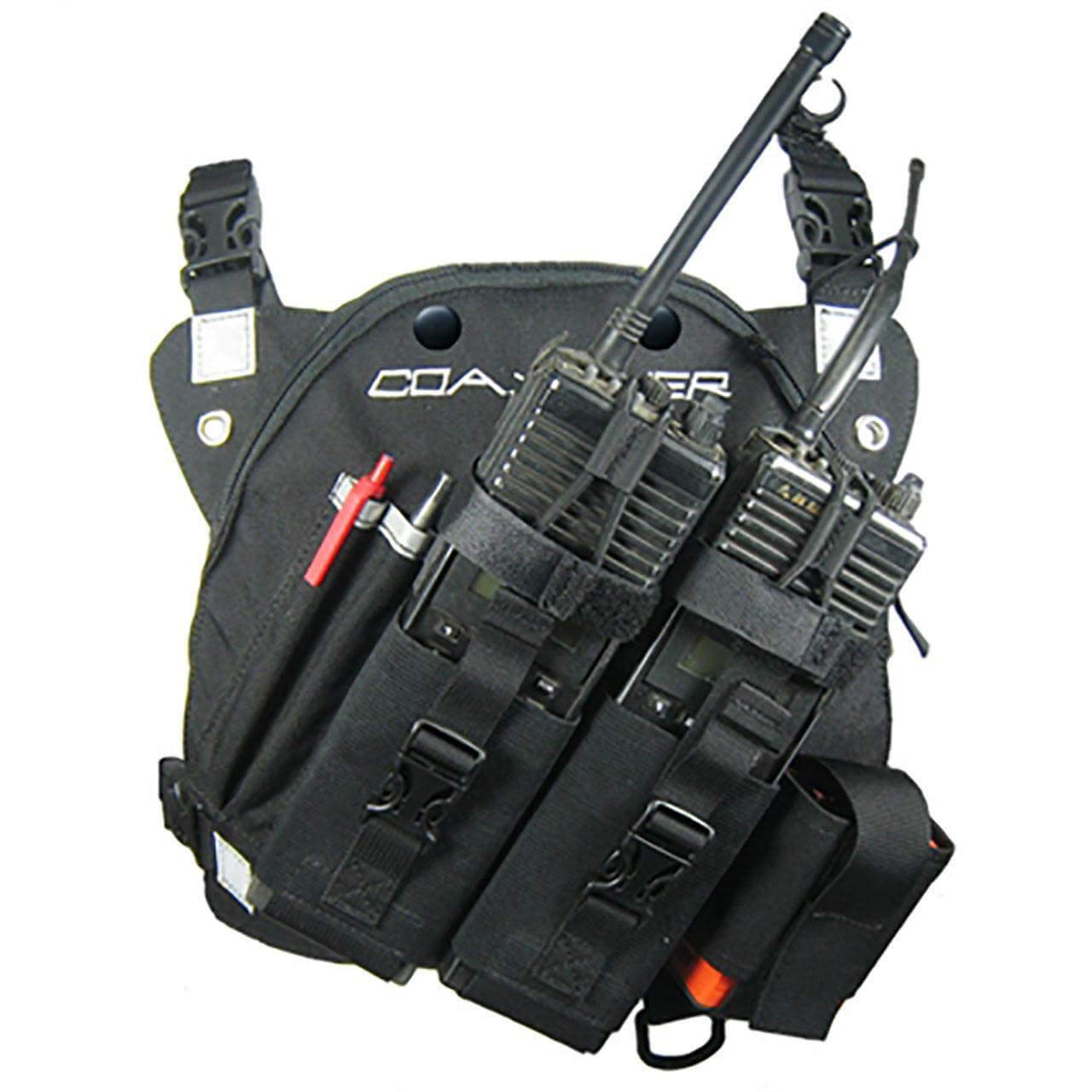 Tactical Radio Chest Harness Rig for 2 Way Radios, GPS & Handheld Electronics - Adjustable Molle-Compatible Gear for Search & Rescue, Ski Patrol, Military & First Responders (Black, DR-1 Commander) | Perfect for Outdoor Adventures, Emergency Operations & Field Work