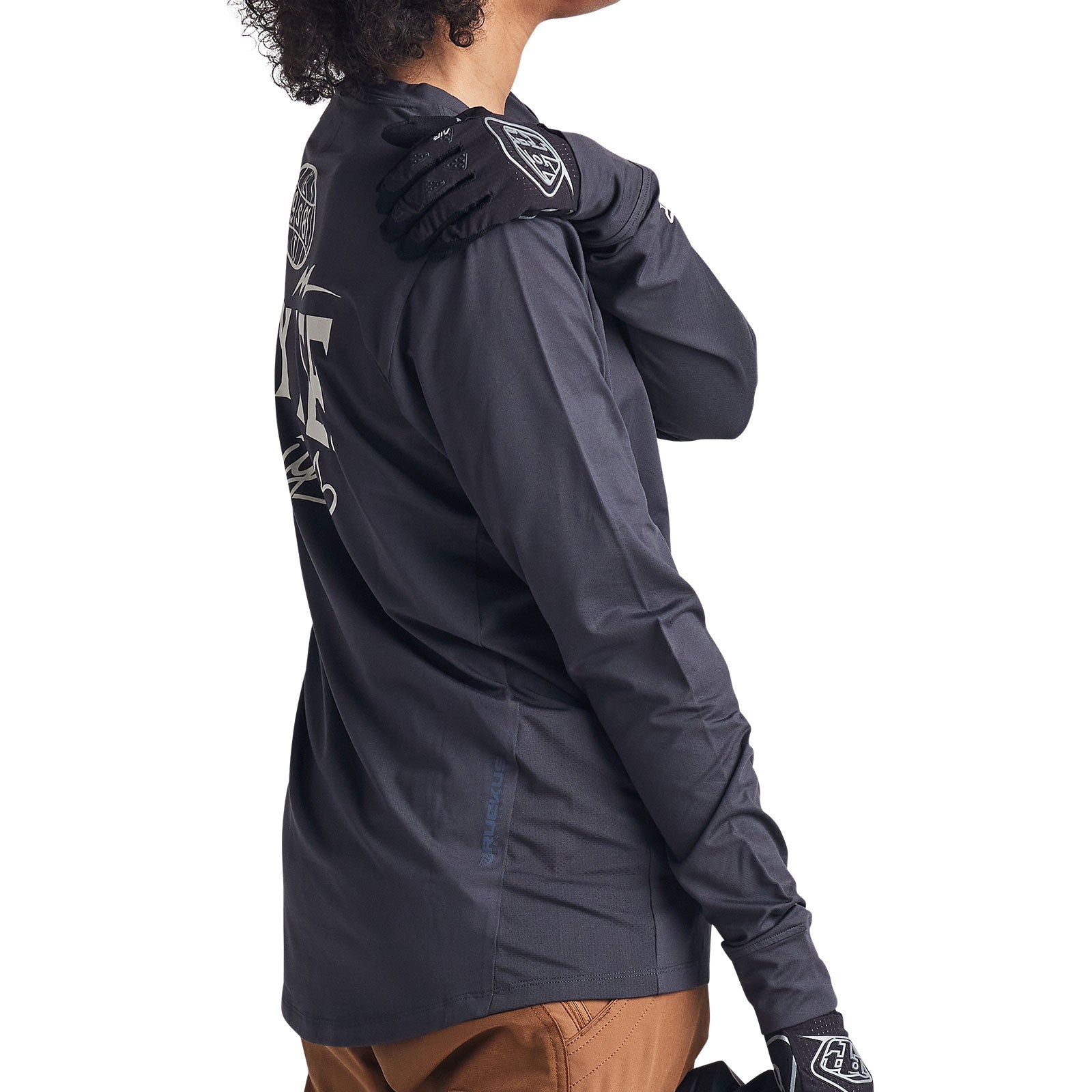 Ruckus Long Sleeve Cycling Jersey - Carbon Fiber Print for Men & Women | Perfect for Road Biking, Mountain Biking & Outdoor Sports