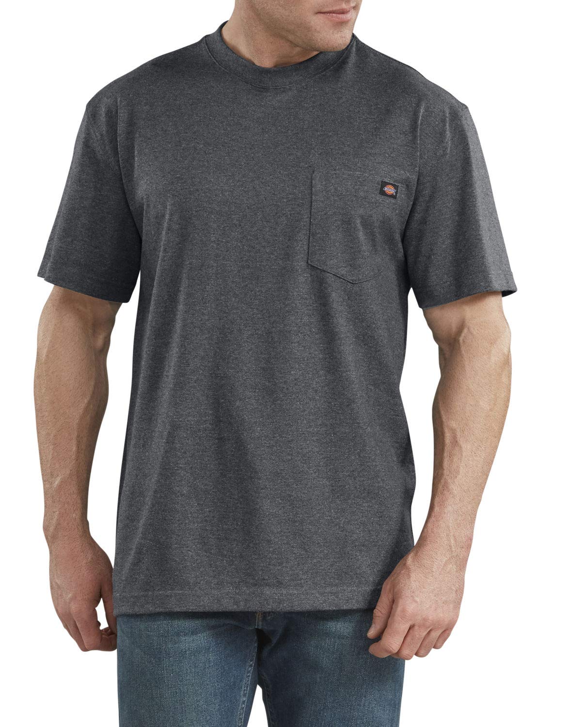 Dickies Men's Big & Tall Heavyweight Short Sleeve T-Shirt - Durable Cotton Crew Neck Tee for Work & Casual Wear - Perfect for Construction, Landscaping & Everyday Comfort