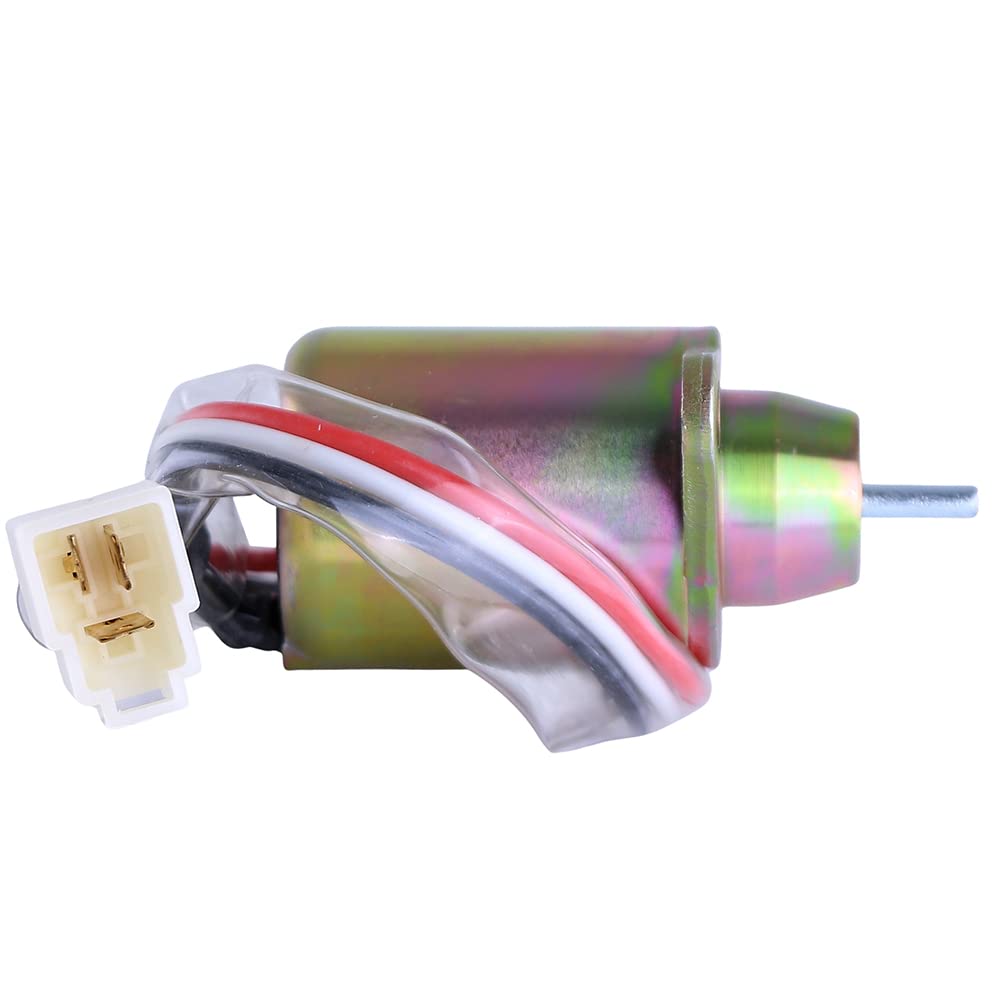 RAREELECTRICAL Synchro-Start Switch Solenoid Compatible with Kubota 17594-6001-4 Fuel Shutdown - Replacement Part for Tractor & Heavy Equipment Engines - Ideal for Agricultural & Construction Machinery Maintenance