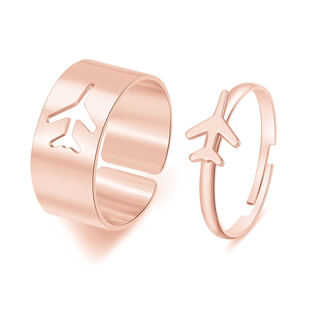 Best Friends BFF Rings for Couples - Matching Love Heart Moon Star Planet Promise Rings for Women & Men - Perfect for Anniversaries, Valentine's Day & TikTok Y2K Jewelry Gifts