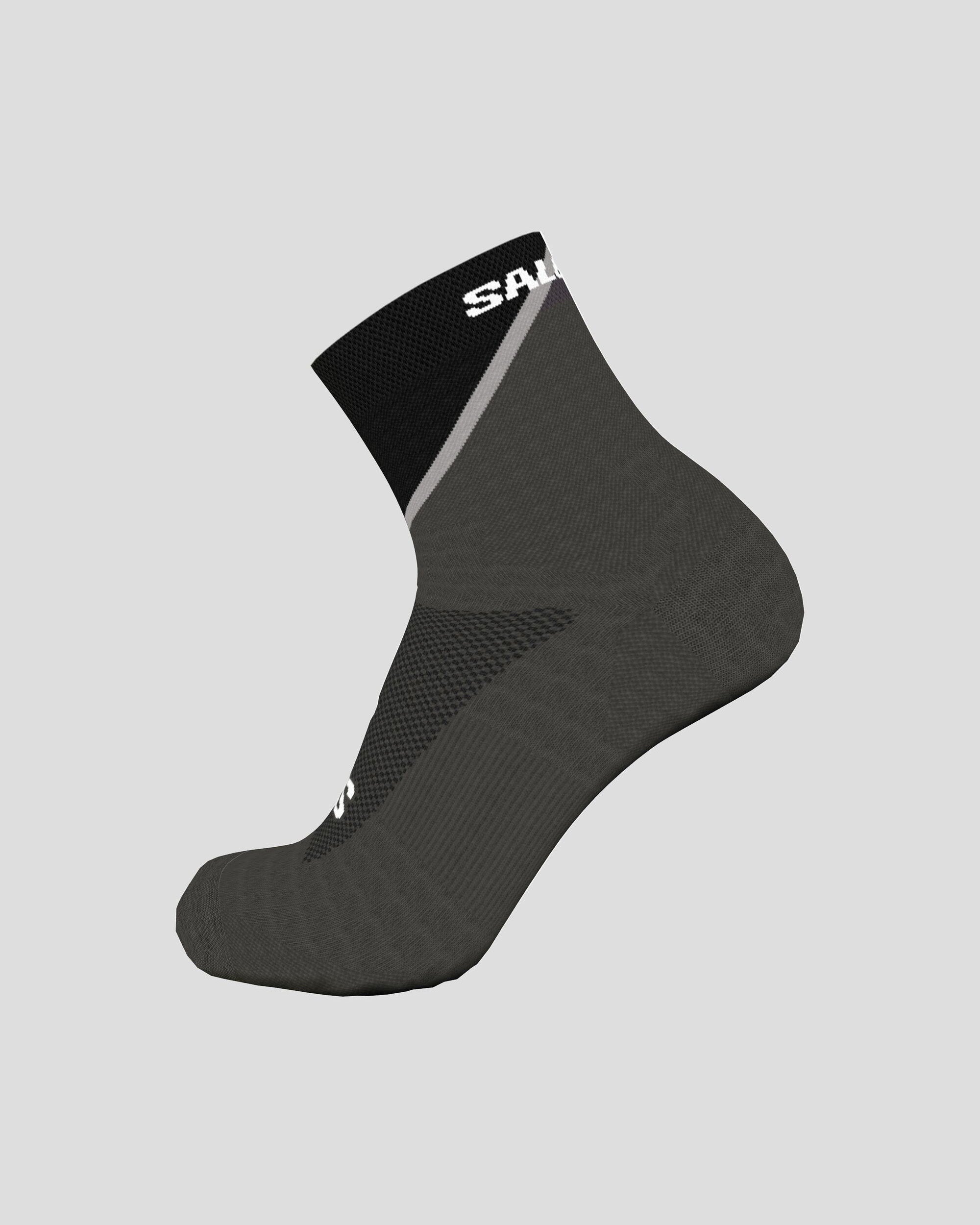 Salomon Pulse Ankle Socks for Men & Women - Breathable Cushioned Running Socks (Magnet/Black/Monument) - Perfect for Hiking, Gym Workouts & Outdoor Sports